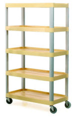 HI714Y plastic shelf trolley