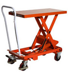 A range of scissor lift tables